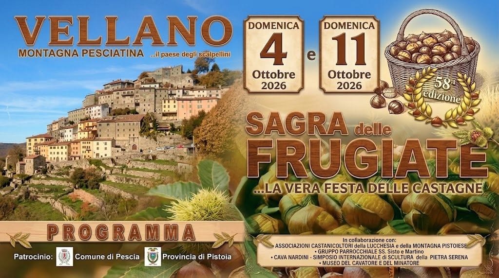 Sagra delle Frugiate a Vellano 4 e 11 ottobre 2026