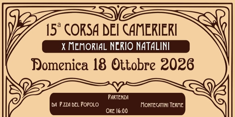 XV Corsa dei Camerieri a Montecatini