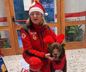 Croce Rossa Bagni di Lucca saluta il cane soccorritore Emma