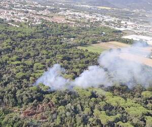 Versilia: Incendio nella Pineta di Levante, elicotteri e squadre di volontari in azione